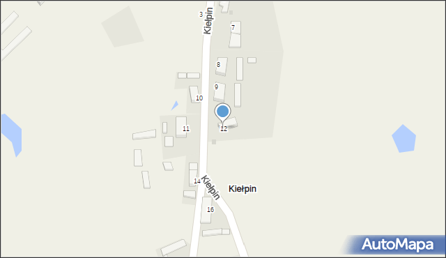 Kiełpin, Kiełpin, 12, mapa Kiełpin