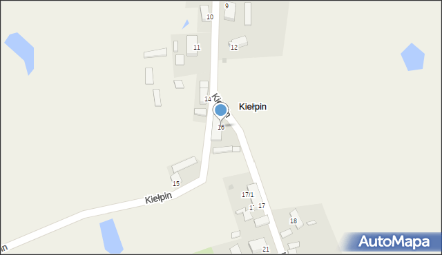 Kiełpin, Kiełpin, 16, mapa Kiełpin