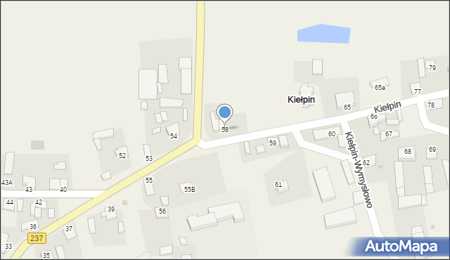 Kiełpin, Kiełpin, 58, mapa Kiełpin