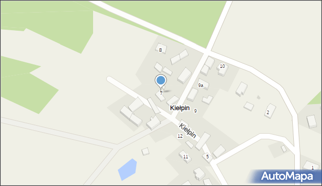 Kiełpin, Kiełpin, 7, mapa Kiełpin