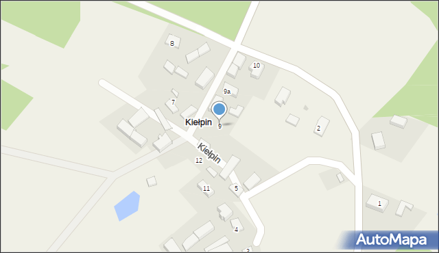 Kiełpin, Kiełpin, 9, mapa Kiełpin