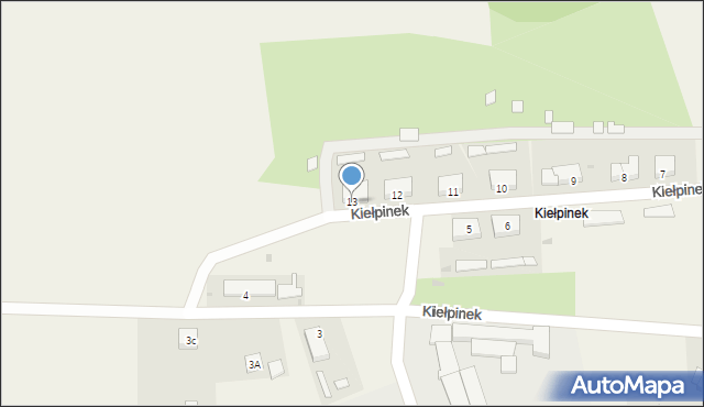 Kiełpinek, Kiełpinek, 13, mapa Kiełpinek