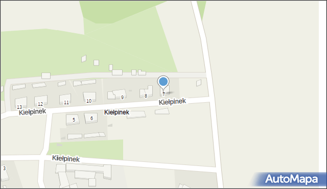 Kiełpinek, Kiełpinek, 7, mapa Kiełpinek