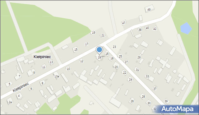Kiełpiniec, Kiełpiniec, 14, mapa Kiełpiniec