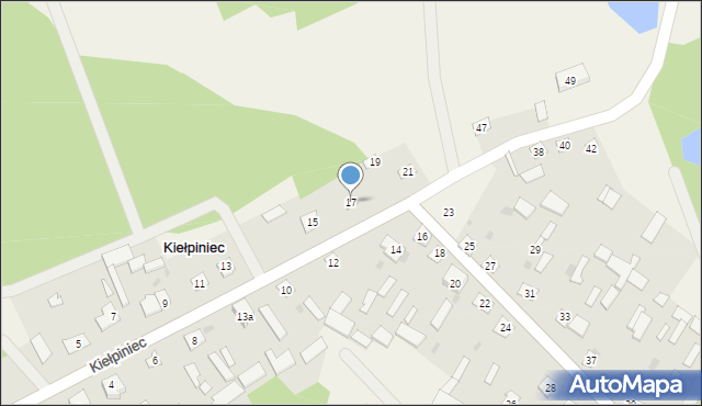 Kiełpiniec, Kiełpiniec, 17, mapa Kiełpiniec