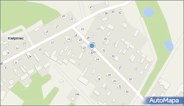 Kiełpiniec, Kiełpiniec, 22, mapa Kiełpiniec