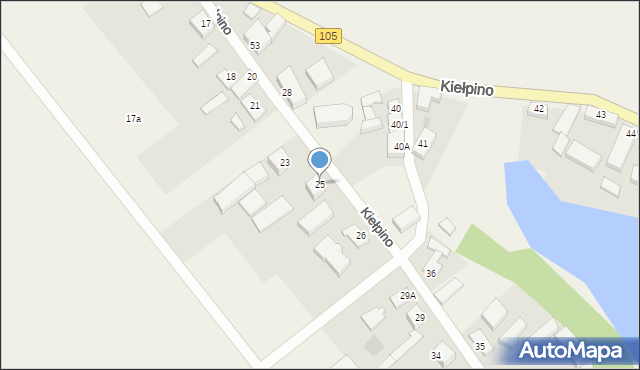 Kiełpino, Kiełpino, 25, mapa Kiełpino