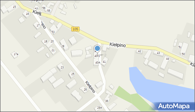 Kiełpino, Kiełpino, 40/1, mapa Kiełpino