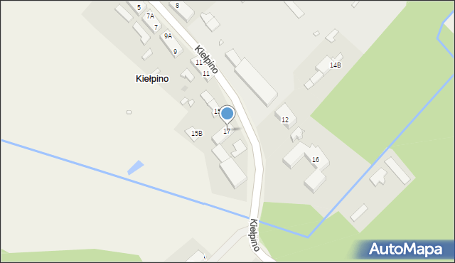 Kiełpino, Kiełpino, 17, mapa Kiełpino