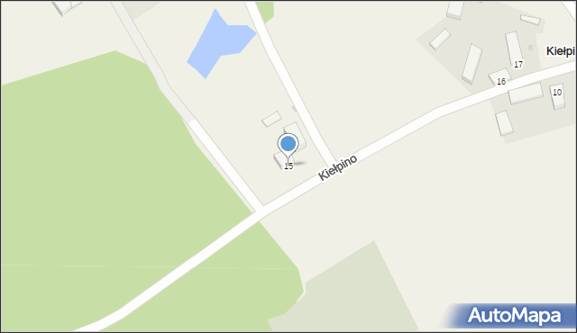 Kiełpino, Kiełpino, 15, mapa Kiełpino