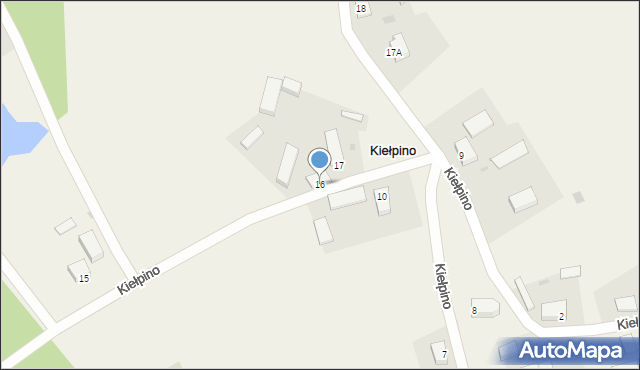 Kiełpino, Kiełpino, 16, mapa Kiełpino