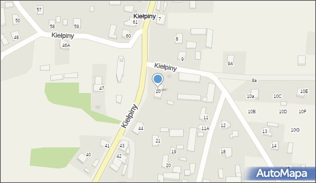 Kiełpiny, Kiełpiny, 10, mapa Kiełpiny