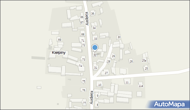 Kiełpiny, Kiełpiny, 32, mapa Kiełpiny