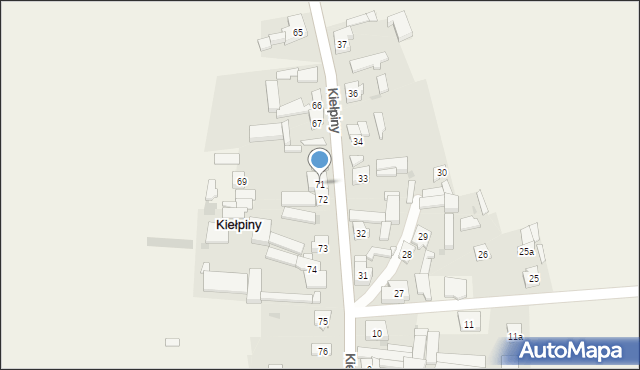 Kiełpiny, Kiełpiny, 71, mapa Kiełpiny