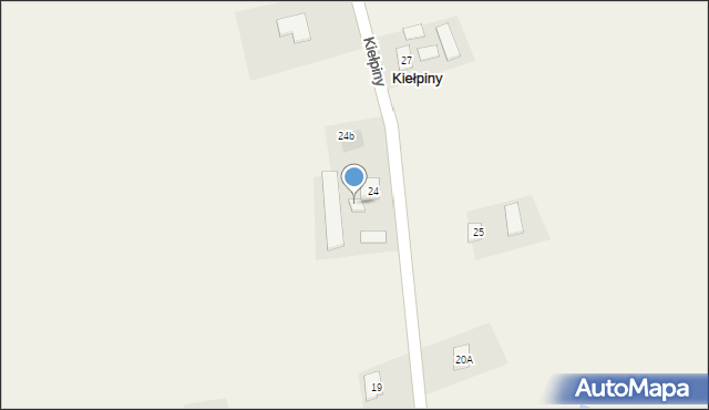 Kiełpiny, Kiełpiny, 24a, mapa Kiełpiny