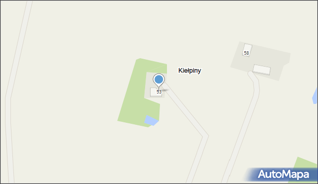 Kiełpiny, Kiełpiny, 53, mapa Kiełpiny