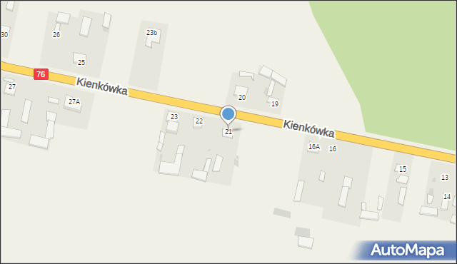 Kienkówka, Kienkówka, 21, mapa Kienkówka