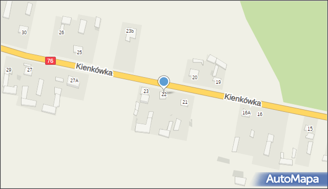 Kienkówka, Kienkówka, 22, mapa Kienkówka