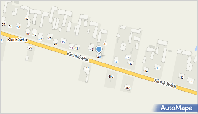 Kienkówka, Kienkówka, 40, mapa Kienkówka