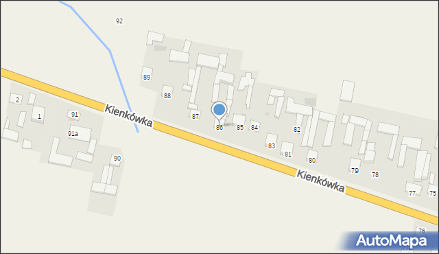 Kienkówka, Kienkówka, 86, mapa Kienkówka