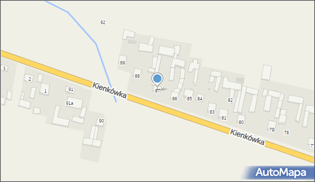 Kienkówka, Kienkówka, 87, mapa Kienkówka