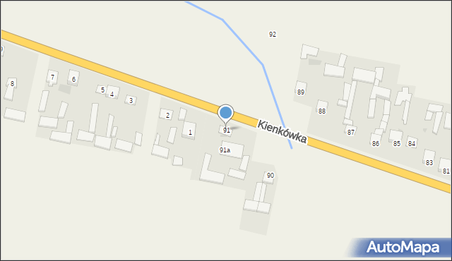 Kienkówka, Kienkówka, 91, mapa Kienkówka