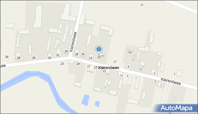Kiersnówek, Kiersnówek, 12, mapa Kiersnówek