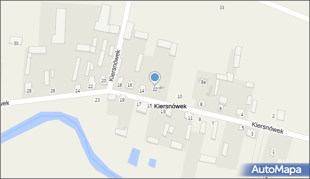 Kiersnówek, Kiersnówek, 12, mapa Kiersnówek