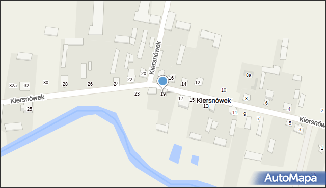 Kiersnówek, Kiersnówek, 19, mapa Kiersnówek