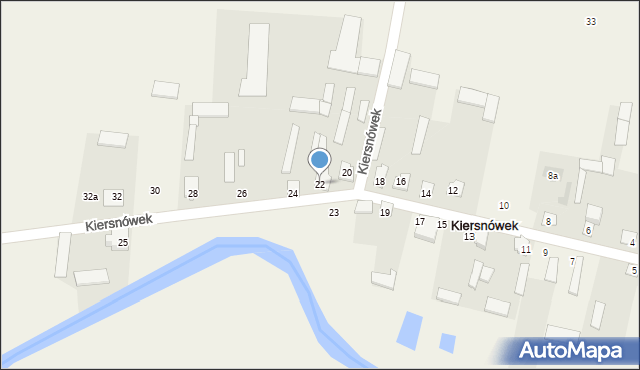 Kiersnówek, Kiersnówek, 22, mapa Kiersnówek