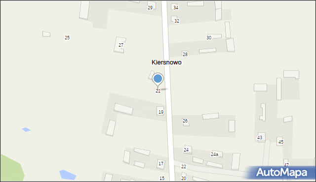 Kiersnowo, Kiersnowo, 21, mapa Kiersnowo