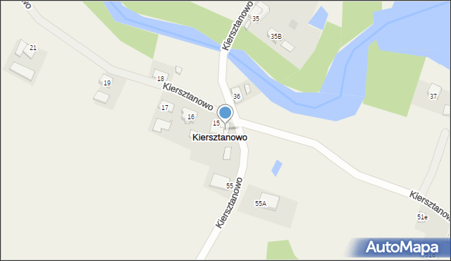 Kiersztanowo, Kiersztanowo, 15a, mapa Kiersztanowo