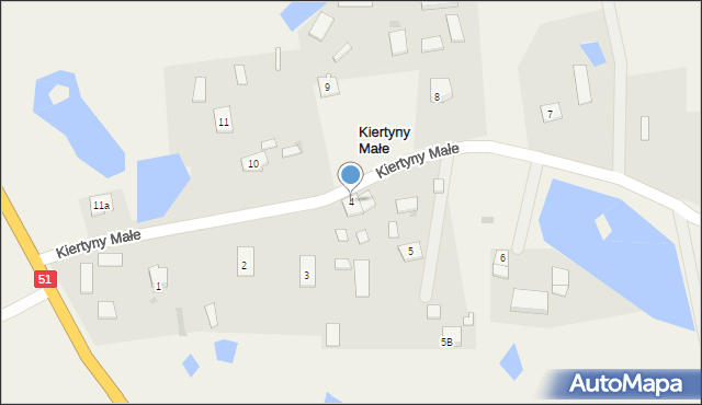 Kiertyny Małe, Kiertyny Małe, 4, mapa Kiertyny Małe