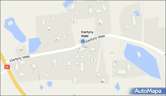 Kiertyny Małe, Kiertyny Małe, 4a, mapa Kiertyny Małe