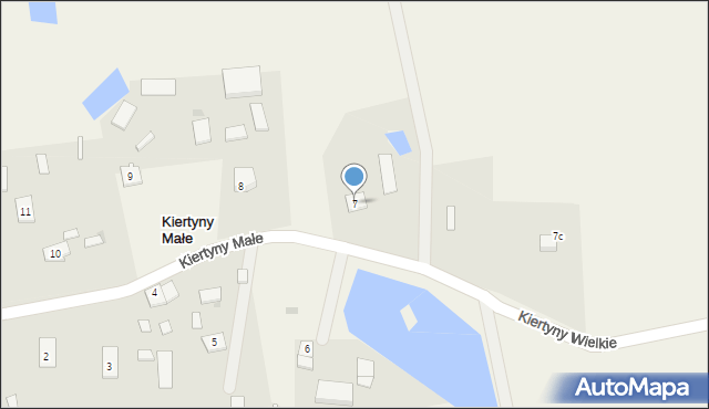 Kiertyny Małe, Kiertyny Małe, 7, mapa Kiertyny Małe