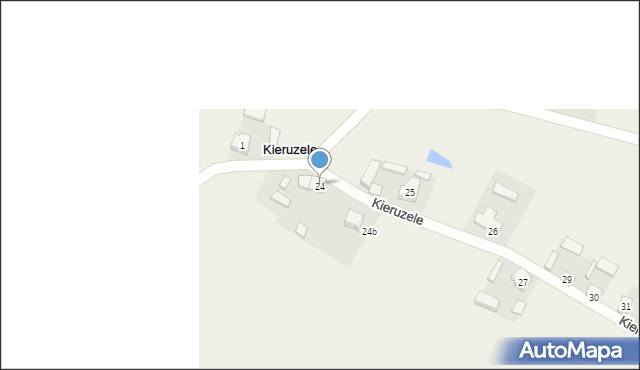 Kieruzele, Kieruzele, 24A, mapa Kieruzele