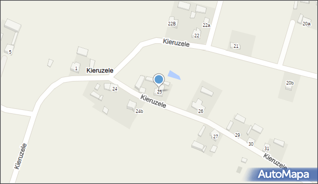 Kieruzele, Kieruzele, 25, mapa Kieruzele