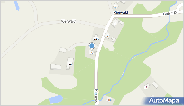 Kierwałd, Kierwałd, 22, mapa Kierwałd