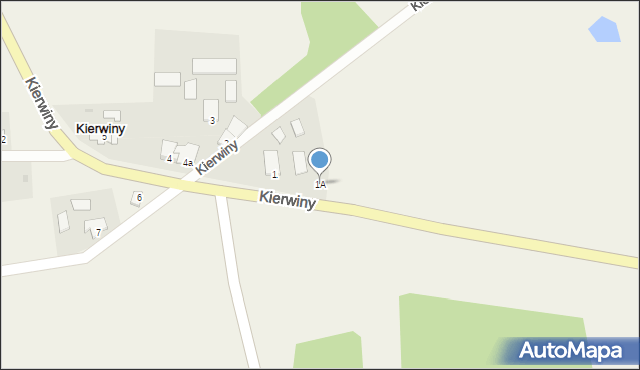 Kierwiny, Kierwiny, 1A, mapa Kierwiny