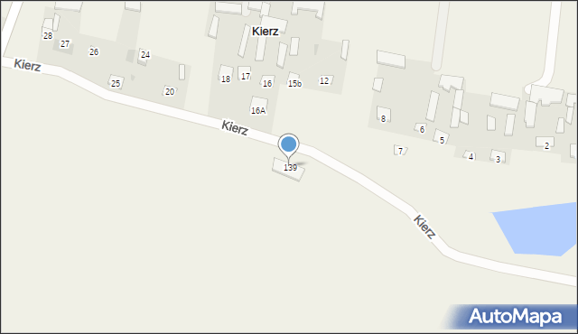 Kierz, Kierz, 139, mapa Kierz