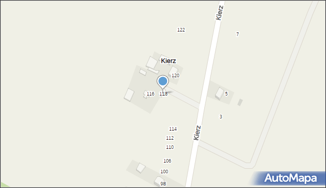 Kierz, Kierz, 118, mapa Kierz