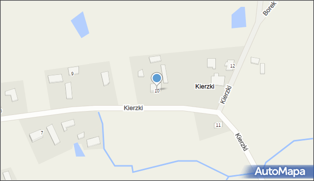 Kierzki, Kierzki, 10, mapa Kierzki