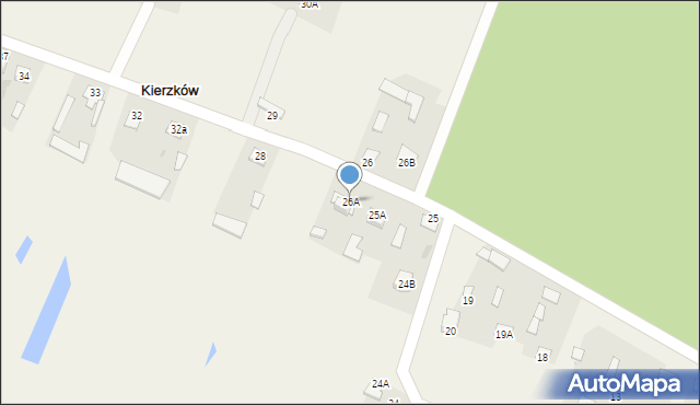 Kierzków, Kierzków, 26A, mapa Kierzków