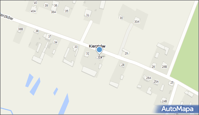 Kierzków, Kierzków, 32a, mapa Kierzków