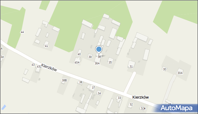 Kierzków, Kierzków, 36, mapa Kierzków