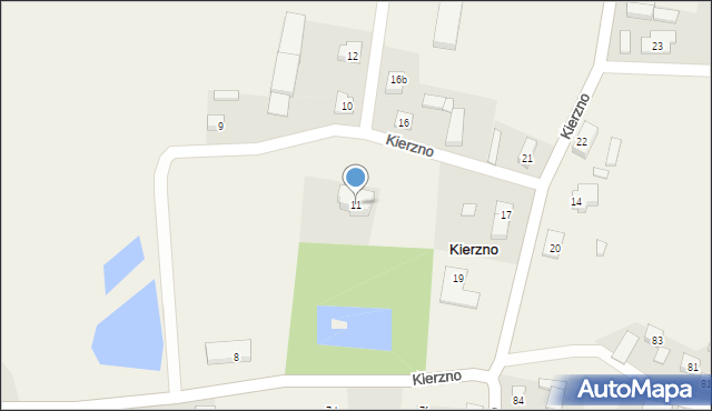 Kierzno, Kierzno, 11, mapa Kierzno