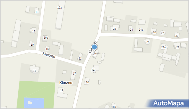 Kierzno, Kierzno, 22, mapa Kierzno