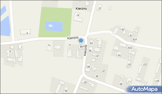 Kierzno, Kierzno, 85, mapa Kierzno