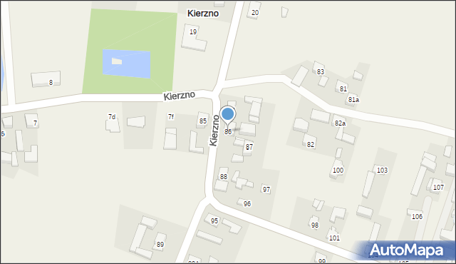 Kierzno, Kierzno, 86, mapa Kierzno