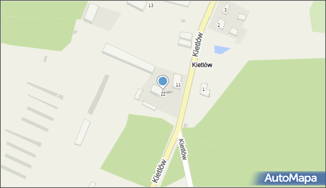 Kietlów, Kietlów, 12, mapa Kietlów